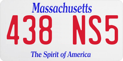 MA license plate 438NS5