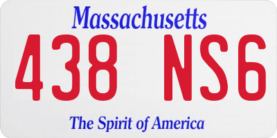 MA license plate 438NS6