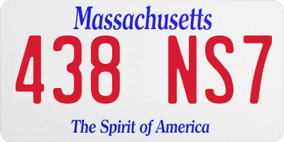 MA license plate 438NS7