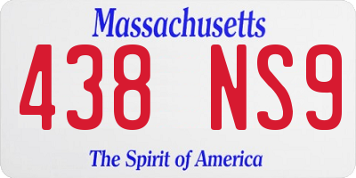 MA license plate 438NS9