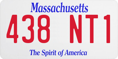 MA license plate 438NT1