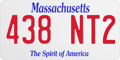 MA license plate 438NT2