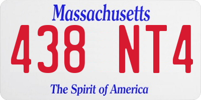 MA license plate 438NT4
