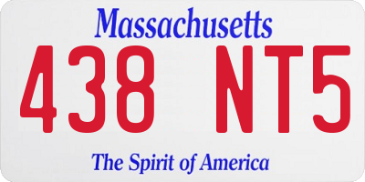 MA license plate 438NT5