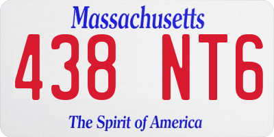MA license plate 438NT6