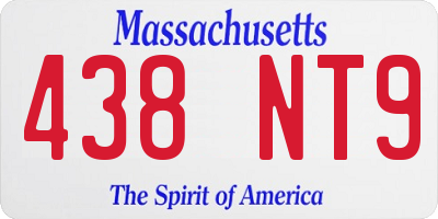 MA license plate 438NT9