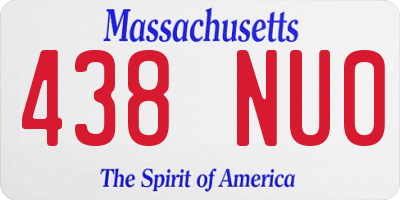 MA license plate 438NU0