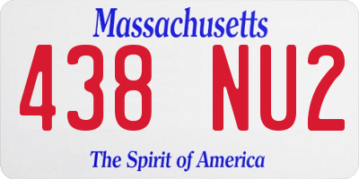 MA license plate 438NU2