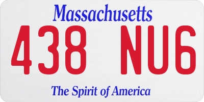 MA license plate 438NU6