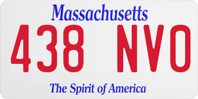 MA license plate 438NV0
