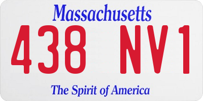 MA license plate 438NV1