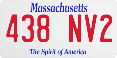 MA license plate 438NV2