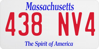 MA license plate 438NV4