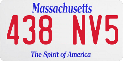 MA license plate 438NV5