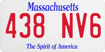 MA license plate 438NV6