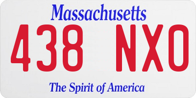 MA license plate 438NX0