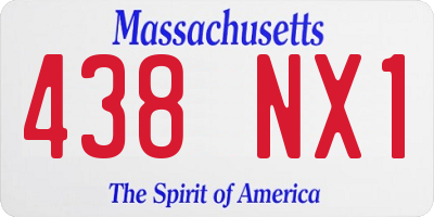 MA license plate 438NX1