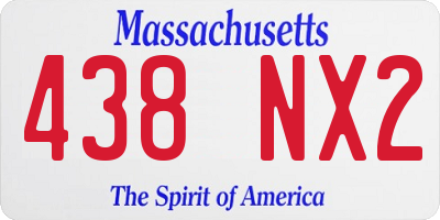 MA license plate 438NX2
