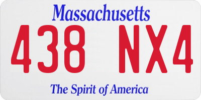 MA license plate 438NX4