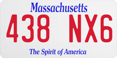 MA license plate 438NX6