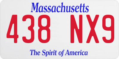 MA license plate 438NX9