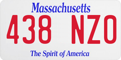 MA license plate 438NZ0