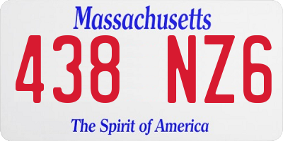 MA license plate 438NZ6