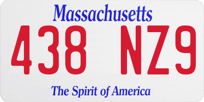 MA license plate 438NZ9