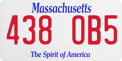 MA license plate 438OB5