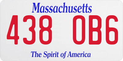 MA license plate 438OB6