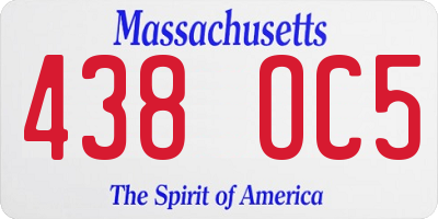 MA license plate 438OC5