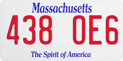 MA license plate 438OE6