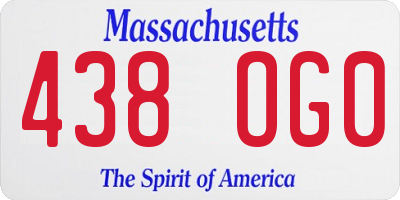 MA license plate 438OG0