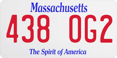 MA license plate 438OG2