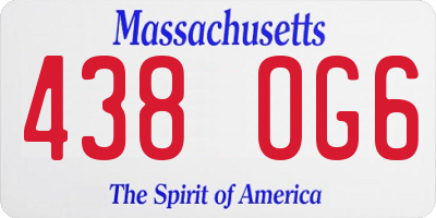 MA license plate 438OG6