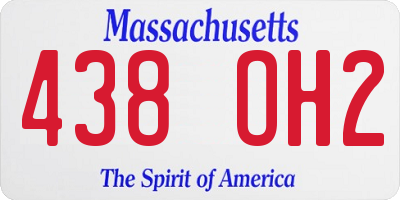 MA license plate 438OH2