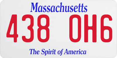 MA license plate 438OH6