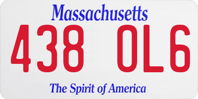MA license plate 438OL6
