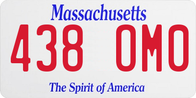 MA license plate 438OM0