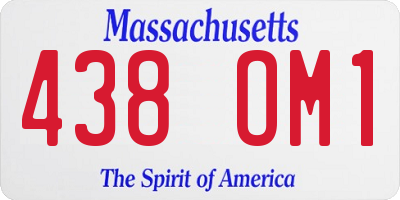 MA license plate 438OM1
