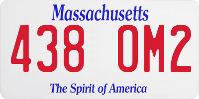 MA license plate 438OM2