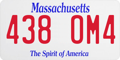 MA license plate 438OM4