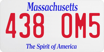 MA license plate 438OM5