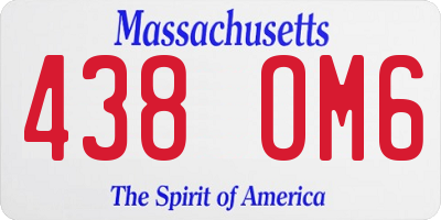 MA license plate 438OM6