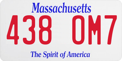 MA license plate 438OM7