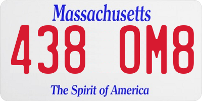 MA license plate 438OM8