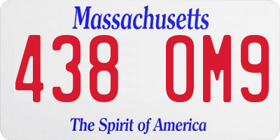 MA license plate 438OM9