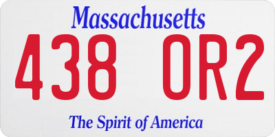 MA license plate 438OR2