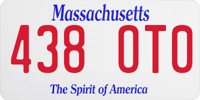 MA license plate 438OT0