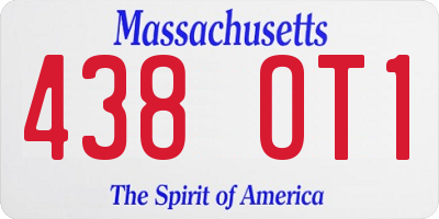MA license plate 438OT1